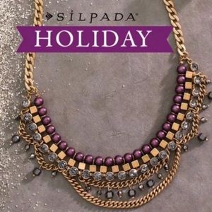 Silpada #KRN-0033-N Blue Violet Bib Necklace